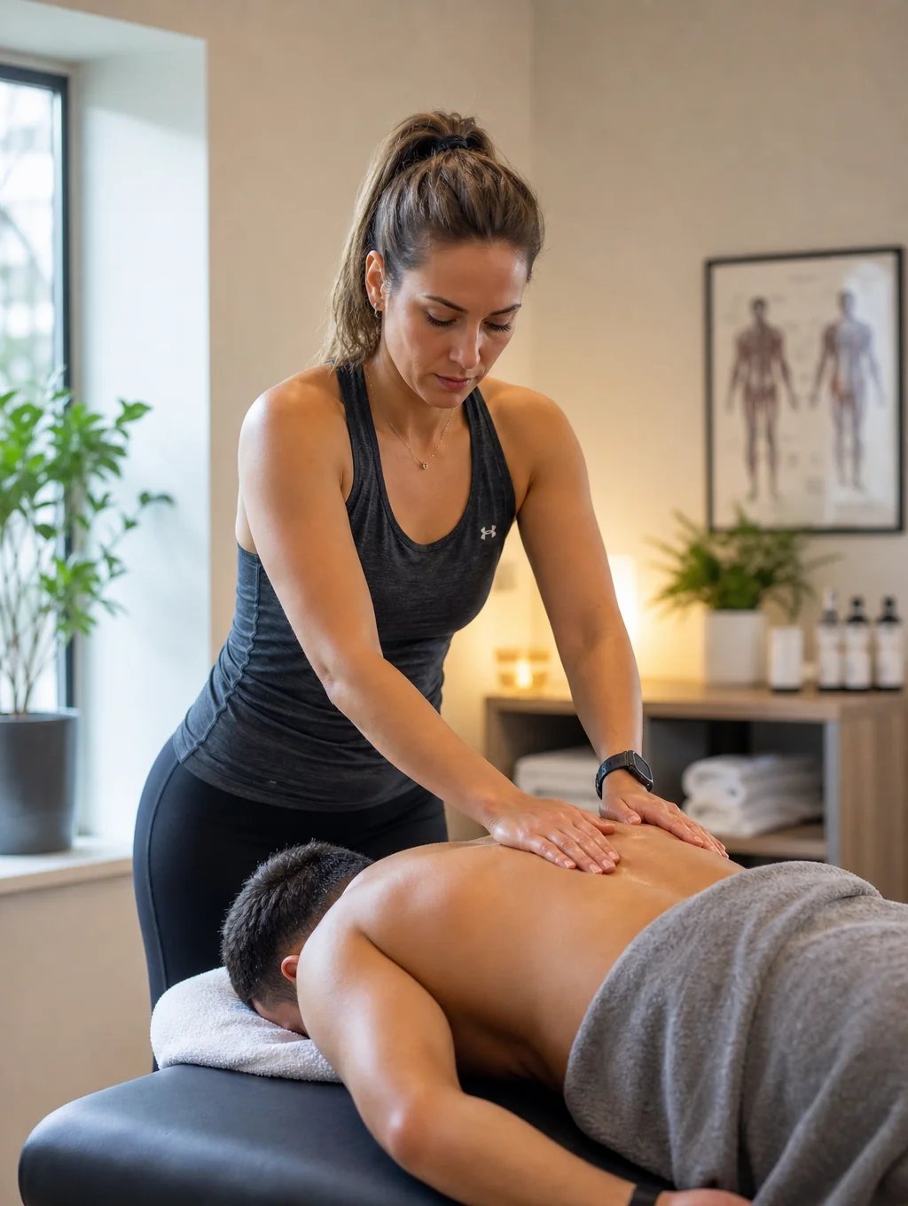Clinical sports massage therapy treatment for muscle recovery and performance